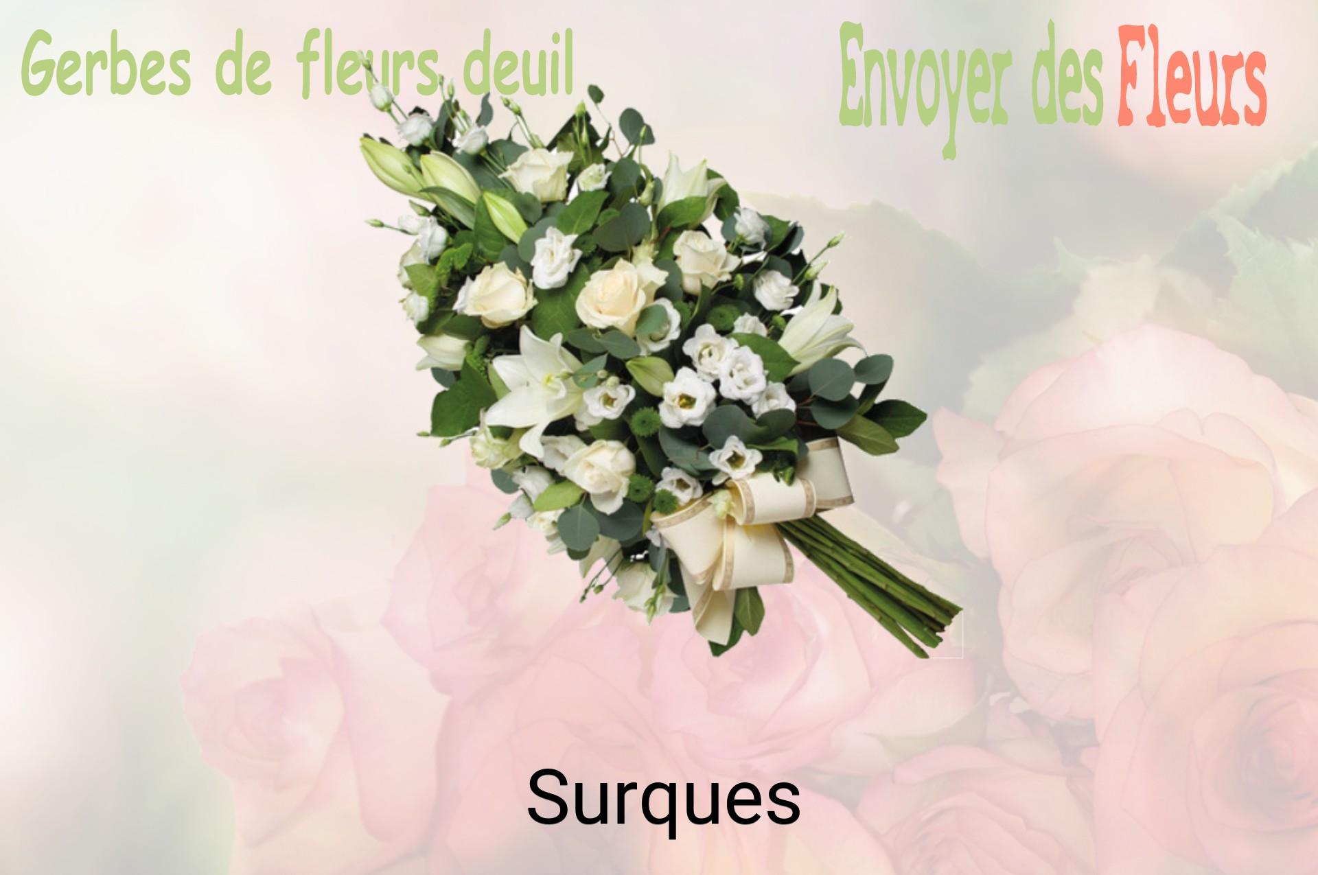 Gerbe de fleurs de deuil livrée à Surques
